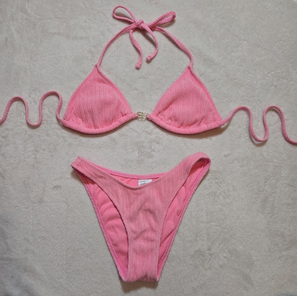 Wild Fable Pink Triangle Bikini | Top XXS | Bottoms XS